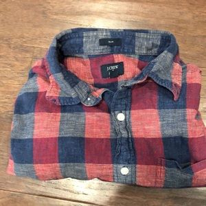J. Crew plaid shirt long sleeve medium slim